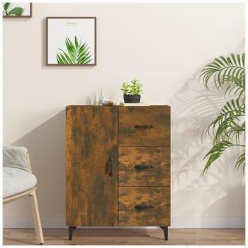 Living Store Räuchereiche Prolenta Premium Sideboard – 69,5 × 34 × 90 cm – Holzwerkstoff – Braun