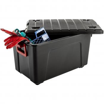 Iris Explorer Box mit Rädern und Griffen 110L Schwarz