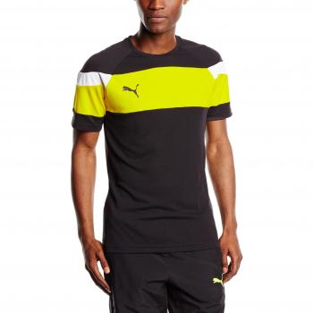 Puma Spirit II Uomo T-Shirt Training Nero e Giallo XL