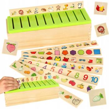 Sortierpuzzle aus Holz – Ikonka Bildkombination