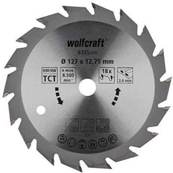 Lame de Scie Circulaire Ø 127 Mm, Alésage Ø 12,75 Mm, 18 Dents, Argent