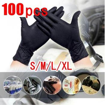 Einweg Nitril Handschuhe Schwarz für Küche und Labor