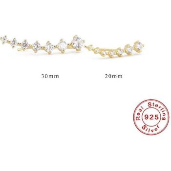 EINDOSER 925 Silber Zirkon Ohr Raupe Ohrringe