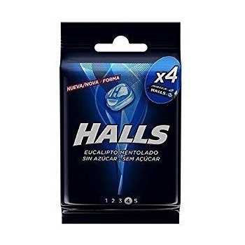 Halls Caramelo duro sabor Eucalipto/Extra Fuerte/Miel y Limón—Caja con 20 Sticks de 32 g