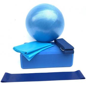 Yoga Fitness Kit: 25CM Ball, Brick, and Tension Bands