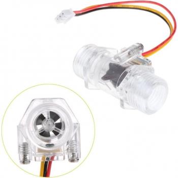 Water Flow Sensor G1/2 Hall Effect Switch DC 5-15V