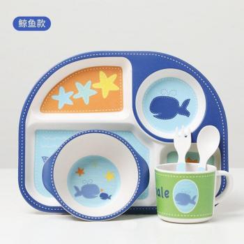 Set de plats en bambou pour enfants 5 pièces