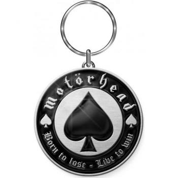 Llave de metal Motorhead “Nacido para Perder” unisex en negro/plata
