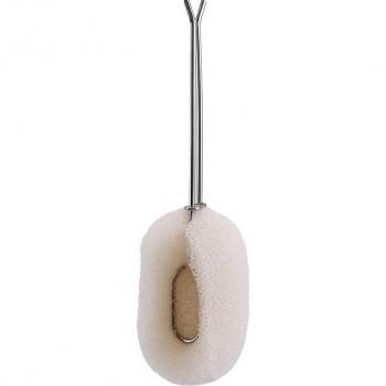 Stainless Steel Bottle Brush with Interchangeable Sponge Head