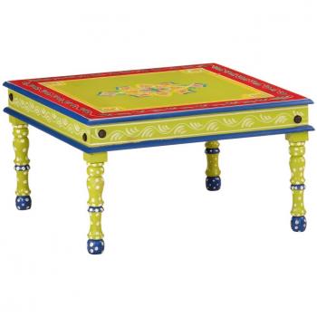 Green Hand Painted Coffee Table