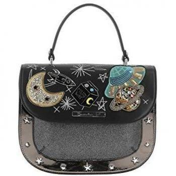 Zaino Bracciale Rock Nero EcoPelle e Inserti Verniciati