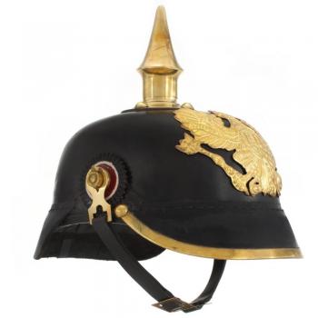 Réplica de casco de soldado prusiano LARP acero negro