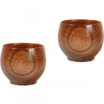 Taza de Madera para Jugo y Leche