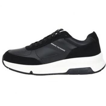 Sneakers Armani Exchange Hombre Negro Plano, Cordones – XUX225XV862K001