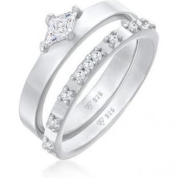 Set Brillio Dorato – Anello da fidanzamento in argento 925 Sterling