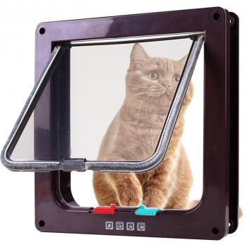 4-Way Locking Cat Door for Large Cats