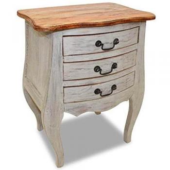 VidaXL Vintage Reclaimed Wood Nightstand 48x35x64 cm