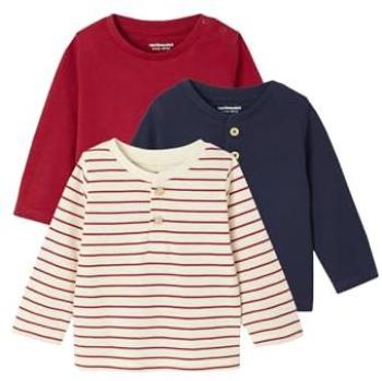 Organic Cotton 3-Piece Red Baby Tee Bundle – 3 Years, 94cm