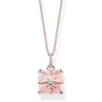 Rosa Kristall-Kette mit Stern – Thomas Sabo Modell 40-45