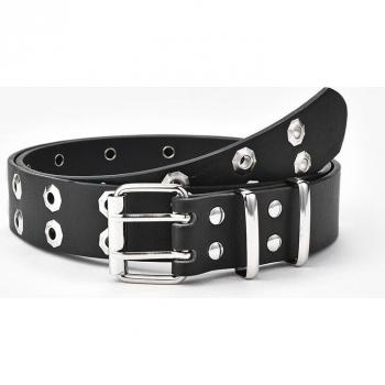 Cinturón Negro con Cadena Vintage para Mujer