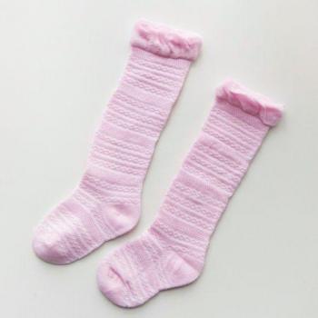 Chaussettes hautes en coton pour bébés filles avec nœuds