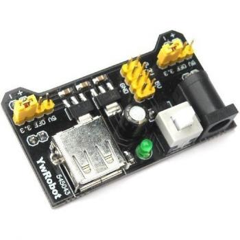 Bloque de Potencia Breakboard Negro Dual 5V 3.3V