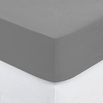 Couvre-Drap 2 Personnes – Noir Grisé – 160x200 cm, Bonnet 30 cm