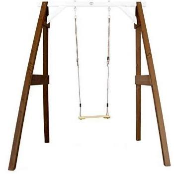 AXI Portique en Bois FSC Marron / Blanc avec Balançoire Enfant