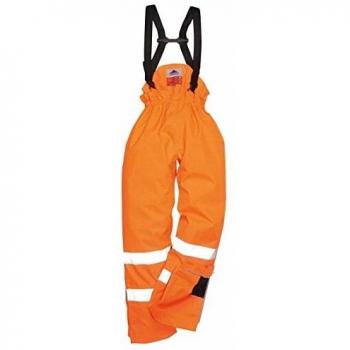 Bizflame Hi-Vis Flame Resistant Rain Unlined Trousers Orange 3XL