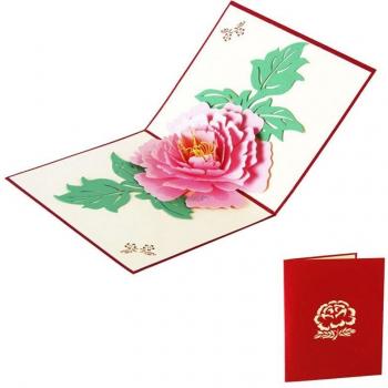 Cartes Pop‑Up Pivoines 3D – Noël