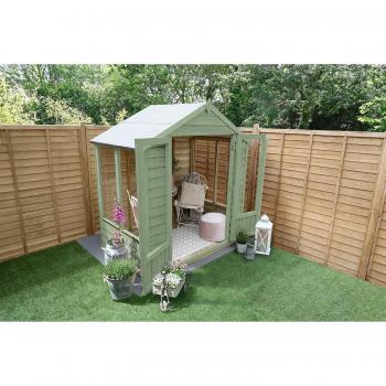 Oakley Overlap Apex Summerhouse 6x4 with Base