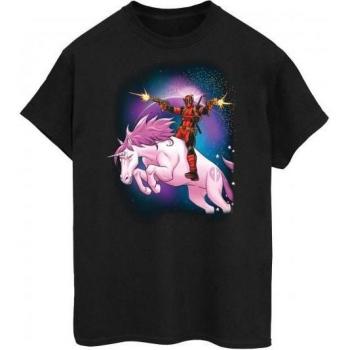 Marvel Women’s Deadpool Space Unicorn Boyfriend T-Shirt – XXL Black (Duplicate)