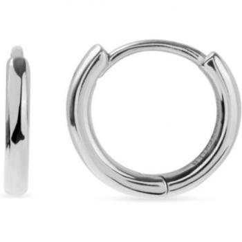 Luxenter Rhodium Hoop-Ohrringe aus 925 Sterling Silber Edum