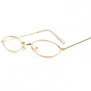 Retro Black Mirror Oval Sunglasses