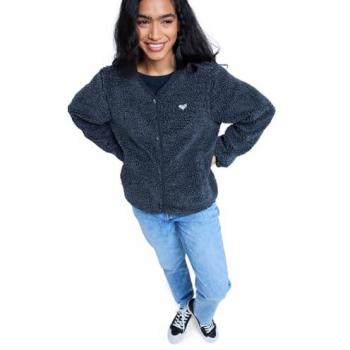 Roxy Camiseta Mujer Polar Gris Dark Iconic Town