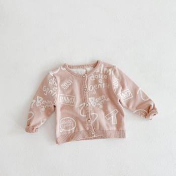 Chic bébé fille tricot alphabet graffiti
