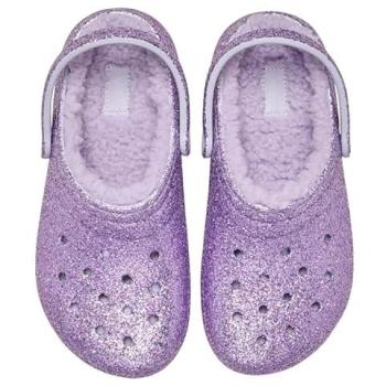Unisex Baby Crocs Chunky Glitter Lined Classic Clog