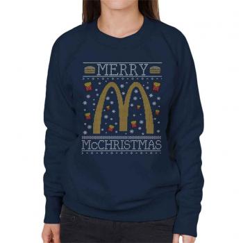 Festive McD’s Knit Top, Winter Warmth