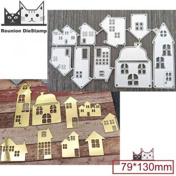9 House Architecture Metal Cutting Dies for Crafts