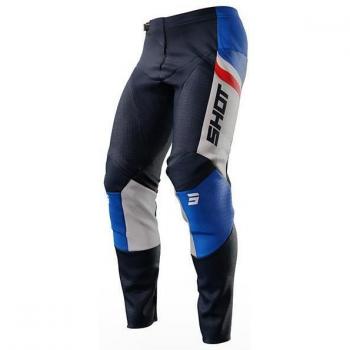 Pantalon de motocross Shot Legend Contact Noir Blanc Rouge Bleu taille 30