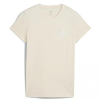 Essentials Script Camiseta Puma para Mujer en Beige