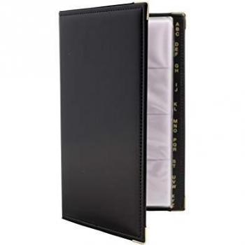 Business Card Organizer – Black Leatherette, Exacompta Guildhall