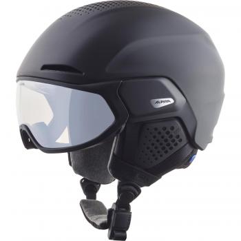Visière 2 en 1 : Casque de ski ALPINA Alto V Noir Mat 59‑63 cm