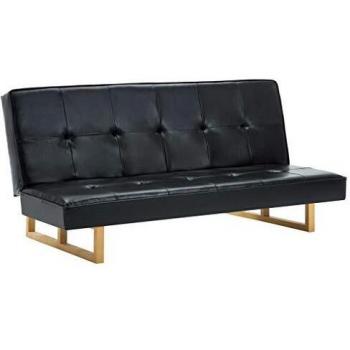 VidaXL Dark Velvet Sofa-Love with Fake Skin