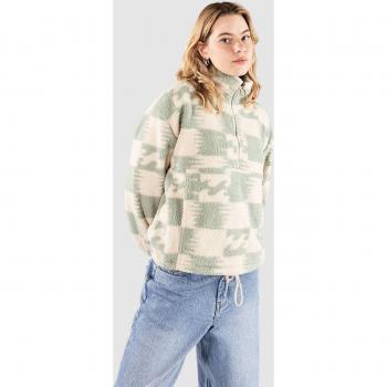 Billabong Time Off Half-Zip Forro Polar Verde Deportivo