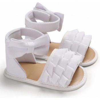 Denim Lace Bow Sandals for Baby Girls