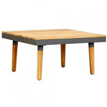Table basse de jardin en bois 60x60x31,5 cm