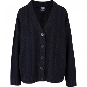 Cardigan Urban Classics Maglia Cablè Nera XL