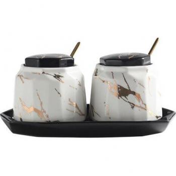 Chic Marble Spice Jar Collection