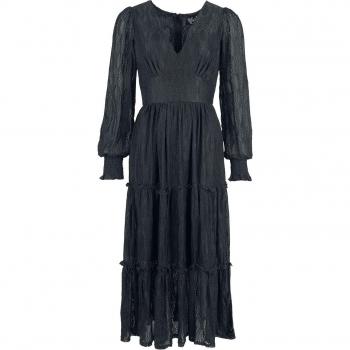Hell Bunny Gothic Kleid lang – Rhea Dress, Schwarz, XS‑S, Damen